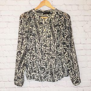 The Limited Black & Off-White Blouse